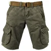 Men's Outdoor Vintage Washed Cotton Washed Multi-pocket Tactical Shorts by Inlyline