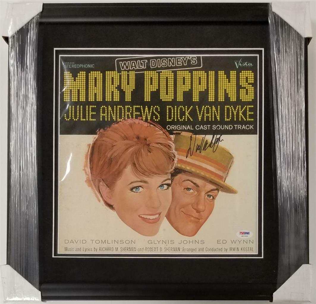 Dick Van Dyke signed Mary Poppins 12x12 Laser Disc Sound Track Cover PSA/DNA COA