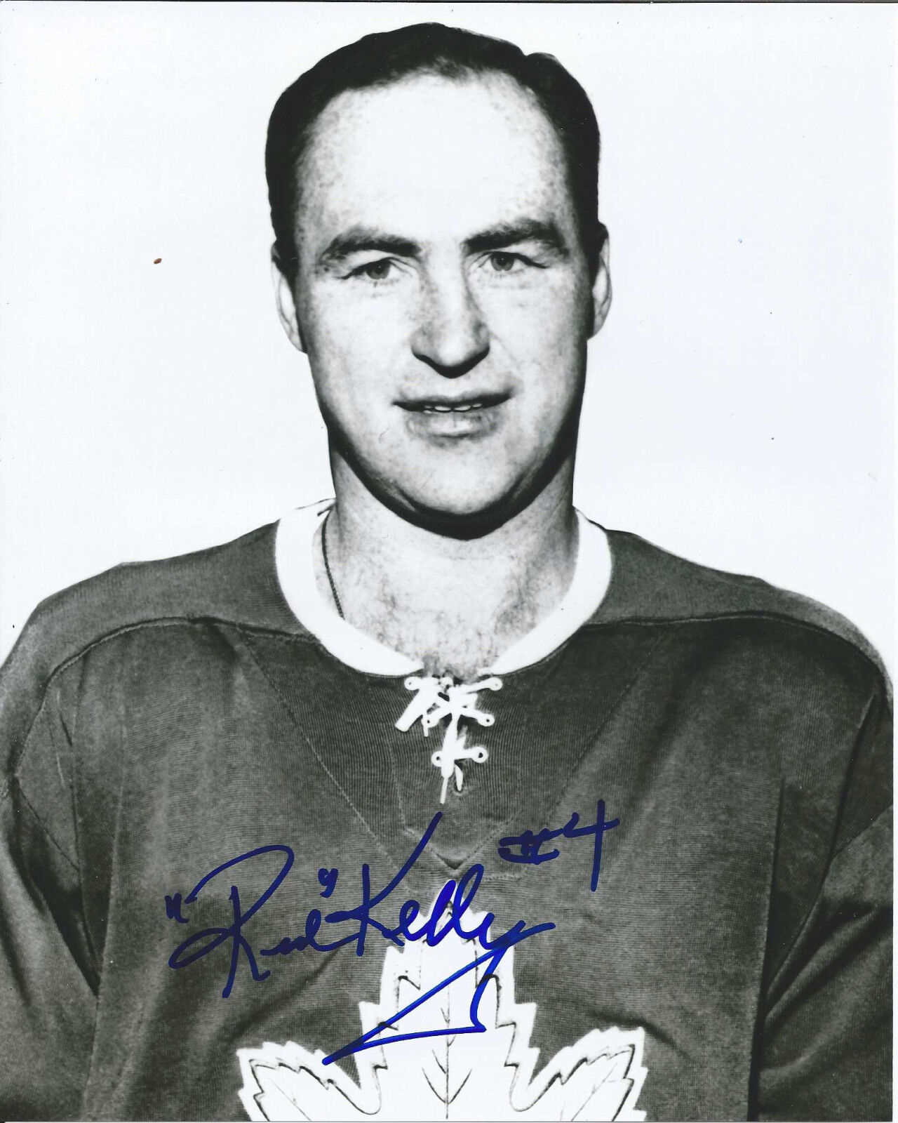 TORONTO MAPLE LEAFS RED KELLY SIGNED 8X10 Photo Poster painting W/COA DETROIT RED WINGS LEGEND A