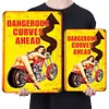 Courbes dangereuses - Panneaux en &eacute;tain m&eacute;tallique(20*30cm/30*40cm)