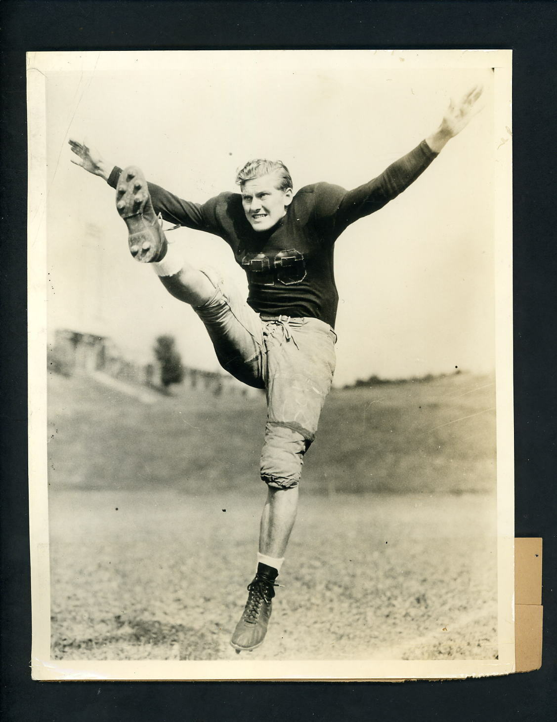 Johnny Gorecki 1937 Press Photo Poster painting Syracuse University Quarterback