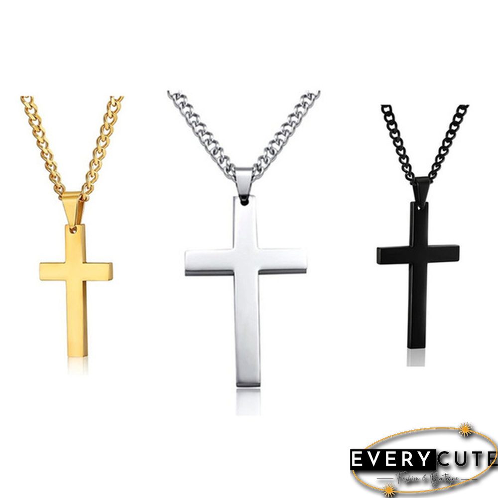 Fashion Simple Cross Pendant Necklace Cross Necklace Jewelry for Men Christmas gift