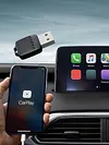 2 in 1 Wireless CarPlay Android Auto Adapter Plug & Play for Factory Wired Cars