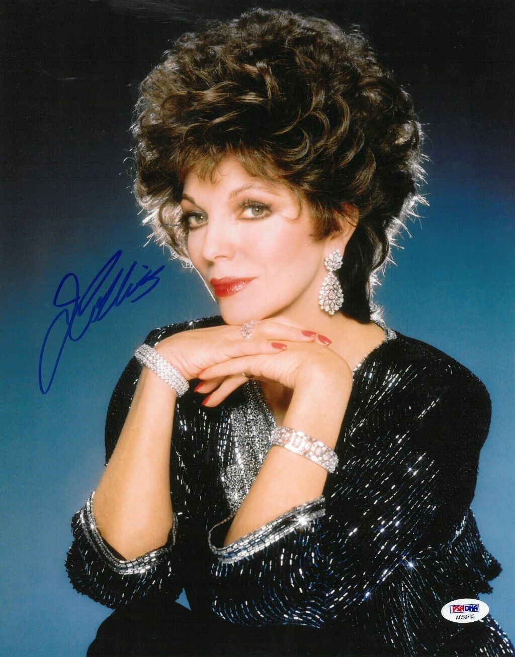 Joan Collins Signed Authentic Autographed 11x14 Photo Poster painting PSA/DNA #AC59703