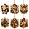 6pcs/set DIY Diamond Special Shape Pearl Art Hanging Wooden Christmas Tree Ornament Kit