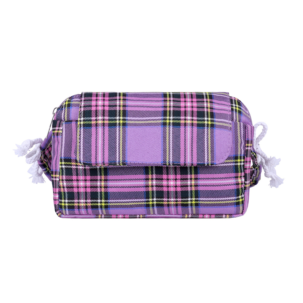 

Preppy Style Plaid Crossbody Bag Retro Female Oxford Shoulder Satchel, Light blue, 501 Original