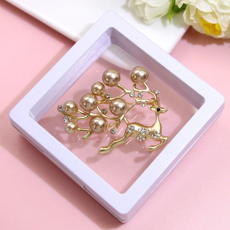 Basic Modern Style Classic Style Pin Animal Flower Alloy Plating Inlay Artificial Pearls Rhinestones Women’s Brooches