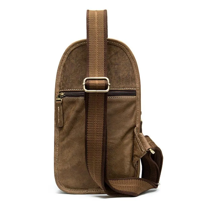Casual Fashionable Leather Crossbody Packs Chest Bag For Men