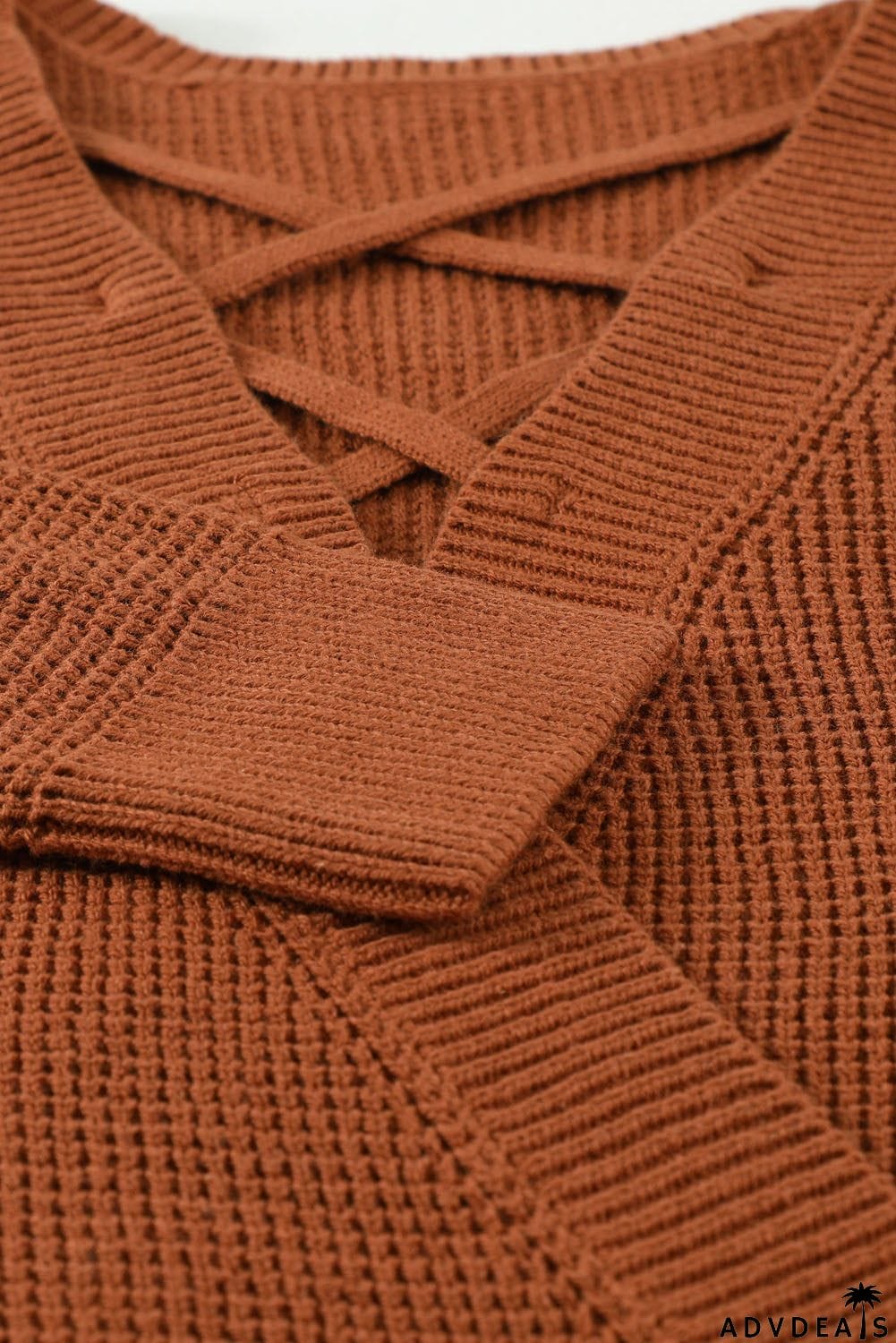 Cross Back Hollow-out Sweater