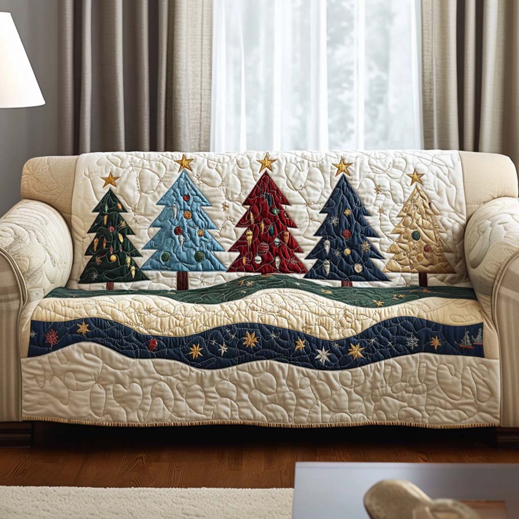 Starry Pines Quilted Sofa Cover NCU0NT10748 everthome