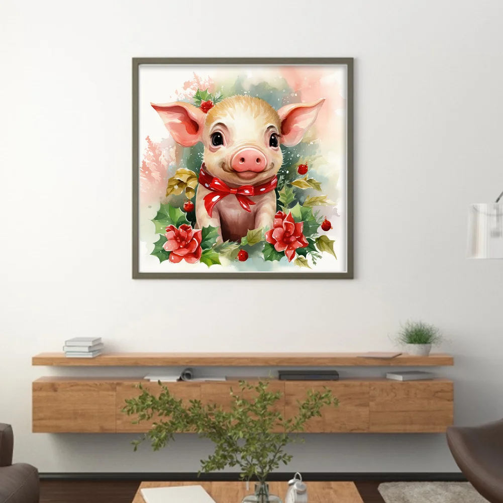 DIY Stamped Cross Stitch 11CT Full Embroidery 40*40cm - Piggy