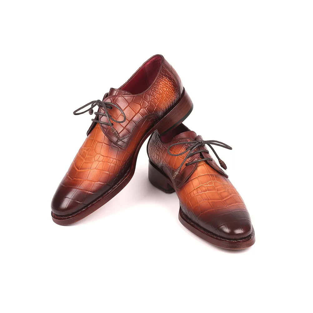 Gentleman's Oxford Shoes Classic Lace Up Formal Shoes Business Lather Brown Stone Shoes-vocosishoes