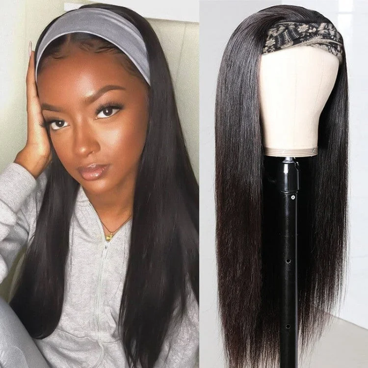 Easy To Install & Manage Silky Straight Headband Wig [HB1002]