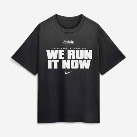 Men's Seattle Seahawks Nike Black Super Bowl LX Champions Loose T-Shirt