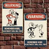 2PCS Warning - Metal Tin Signs Set(8*12Inch/12*16Inch)