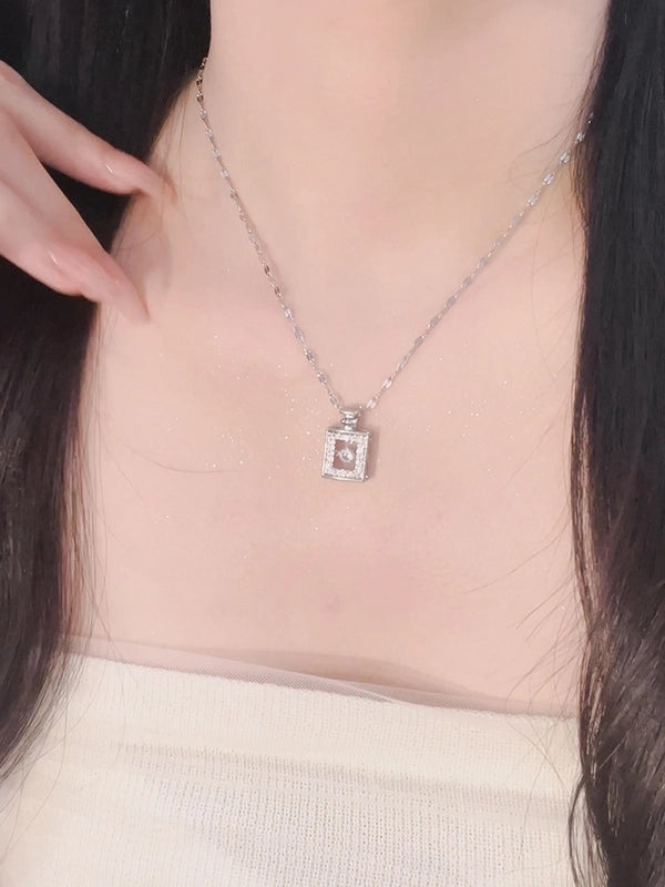 2 Pieces Minimalist Classic Style Geometric Titanium Steel Plating Pendant Necklace