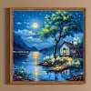 40x40cm See 5D DIY Vollbohrer Runde Diamant Malerei Kit für die Wanddekoration zu Hause