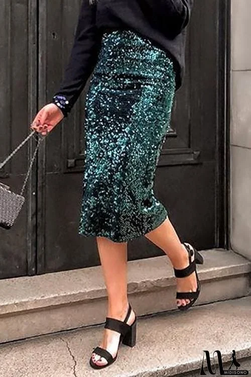 MidiSono - Sequin Pencil Skirt