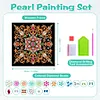 Schwarzes Gold, Mandala-Blumenornament, speziell geformte 5D-DIY-Teilbohrer, Diamanten, Punkte, Edelstein-Kunstsets mit Rahmen, Diamanten, Gem&auml;lde, Ed