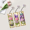 3Pcs Special Shaped Flowers Butterflies 5D DIY Diamond Art Book Mark for Office