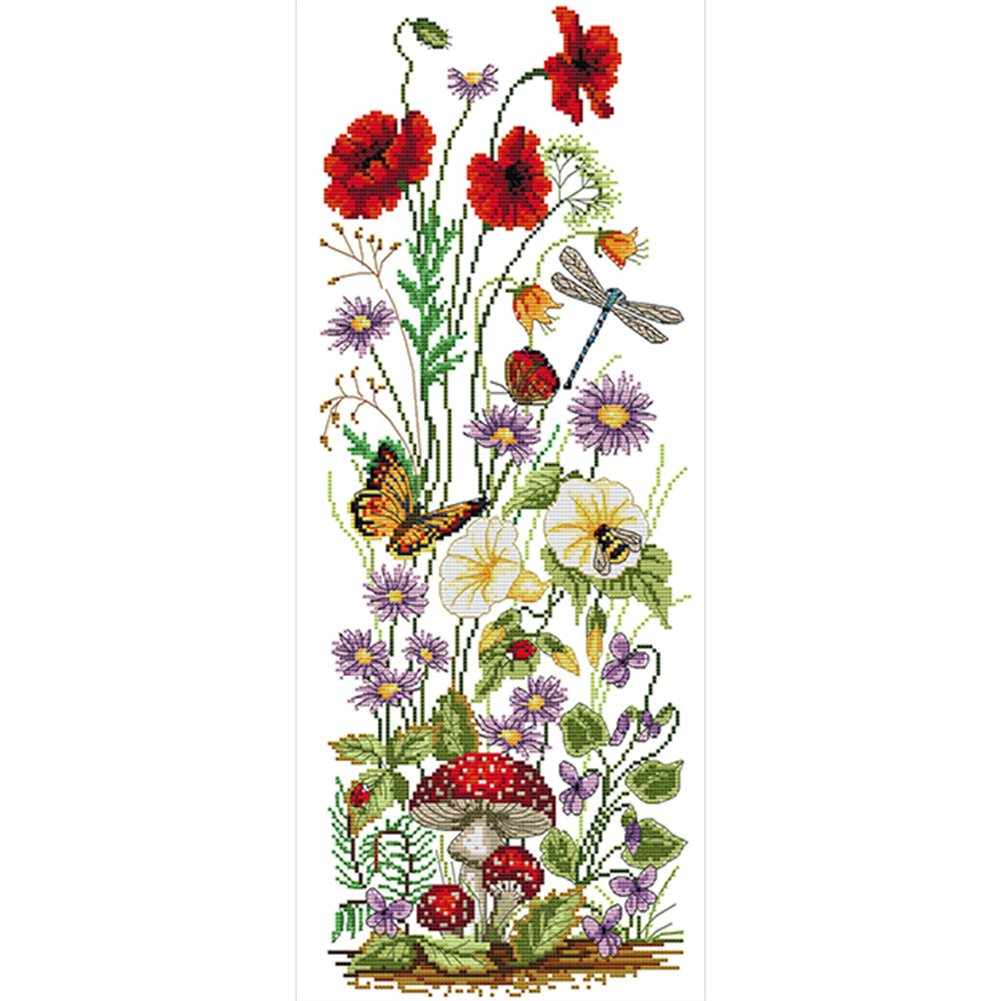 

Blossoming - 14CT Stamped Cross Stitch - 22*54CM, 501 Original