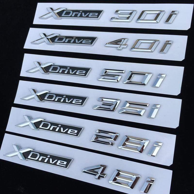 For BMW XDrive 18i 20i 25i 28i 30i 35i 40i 48i 50i Fender Emblem Badge X1 X3 X4 X5 X6 X7 Car Styling Sticker  dxncar