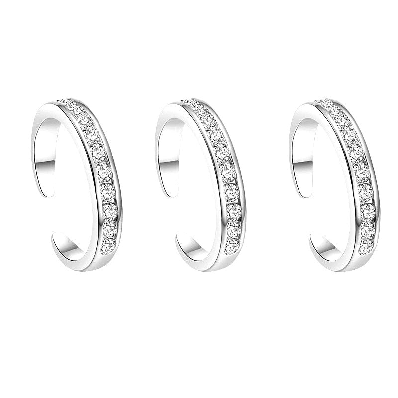 S925 Sterling Silver Europe And America  Hot Toe Ring Fashion Popular Female Opening Foot Ring Factory Ornament