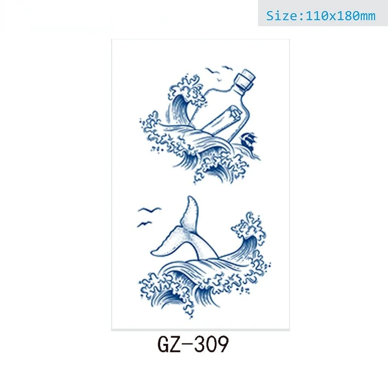 Net Red Herbal Juice Semi-permanent Waterproof Sweat-proof Tattoo Masking Scar Tattoo Sticker Herbal Juice Tattoo Sticker