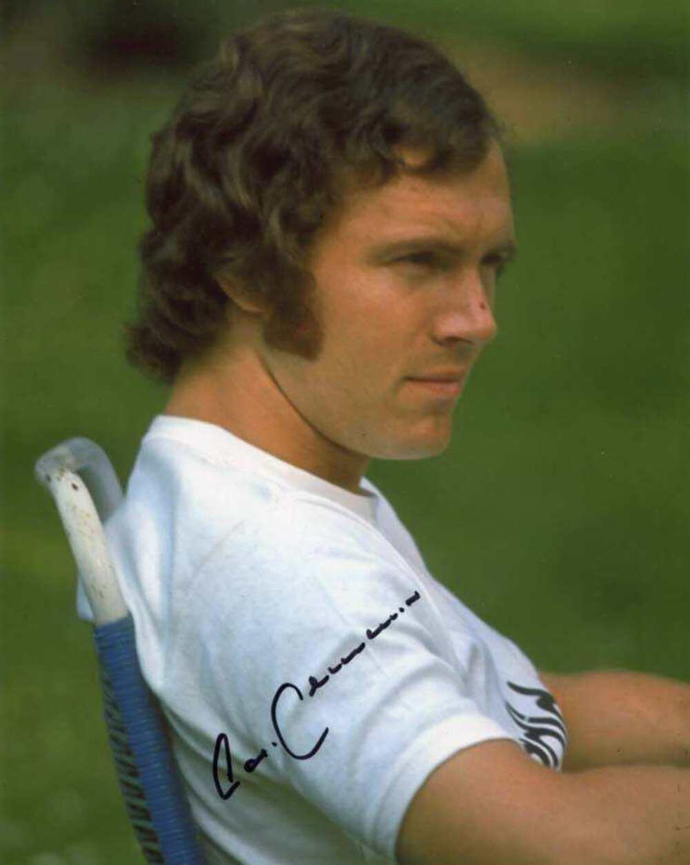 GERMAN FOOTBALLER Franz Beckenbauer autograph, IP signed Photo Poster painting