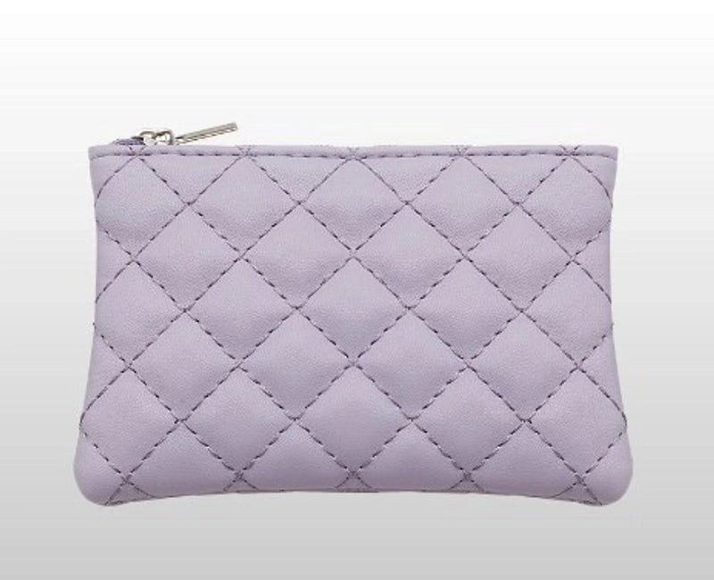 Unisex Plaid Pu Leather Zipper Wallets