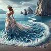 Beach Dress Girl-11CT Stamped Cross Stitch 50*50cm tapestrymarket