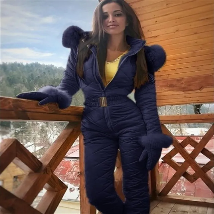 Uveng Uveng Northern Outdoor Fashion Hoodie Outdoor Sports Zip-Link Women's Ski Suit