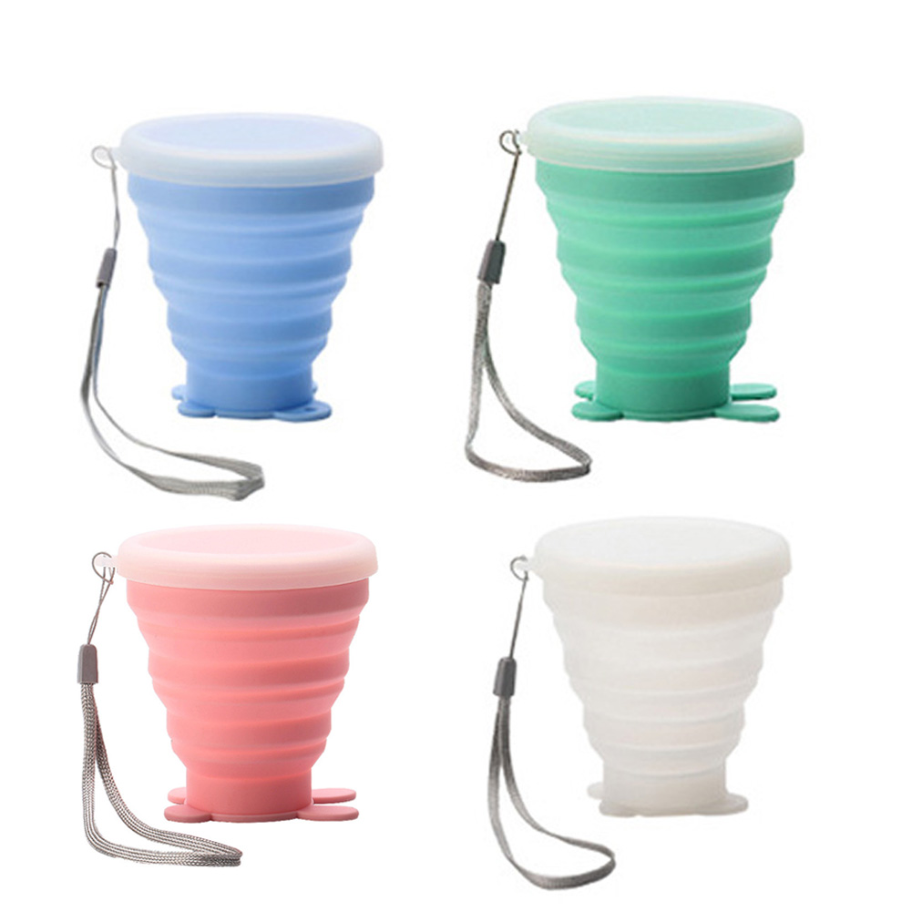 

200ml Folding Water Cup Travel Silicone Retractable Outdoor Tea Coffee Cup, Green, 501 Original