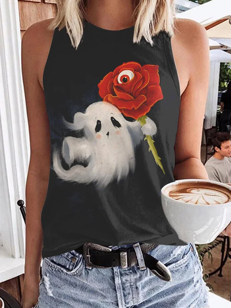 Women's Halloween Ghost Tank Top