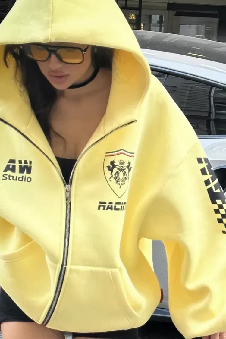 Oversized Letter Print Hoodie