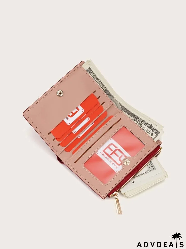 Croc Embossed Purse With Card Holder