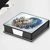 Feathers Leather Diamond Painting Notecard Box 5D DIY Diamond Art Note Box