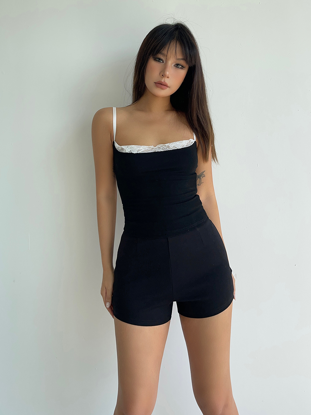 Niprack Women's 2025 Summer New Lace Edge Patchwork Tight Ins Style Sling Camisole  Sexy Sweet Spicy Girl Pure Desire Top Slim EEHI