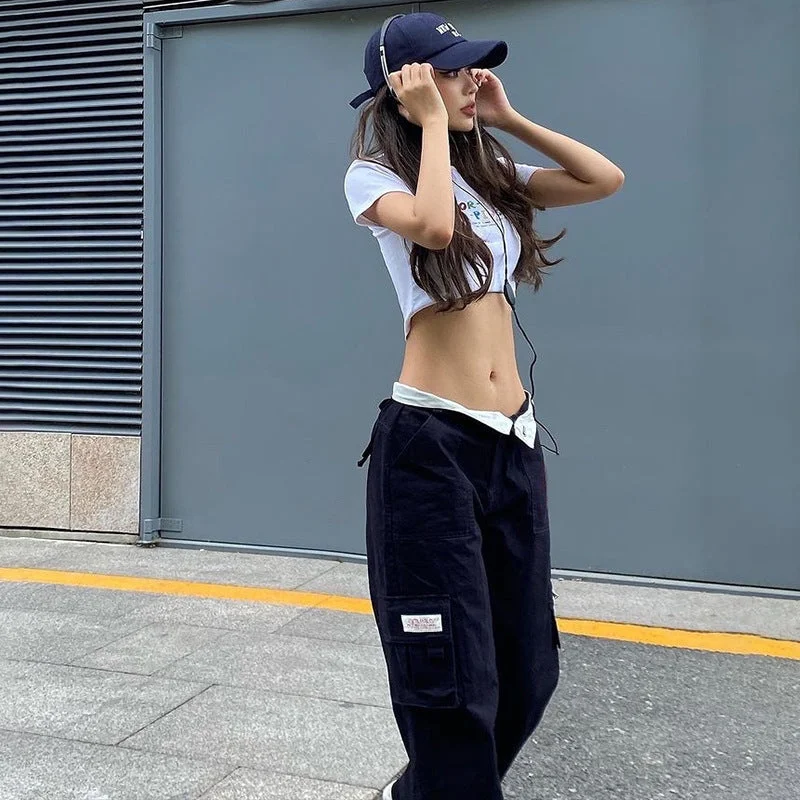 Zingj Street Trend Hipster High Waist Straight Pants