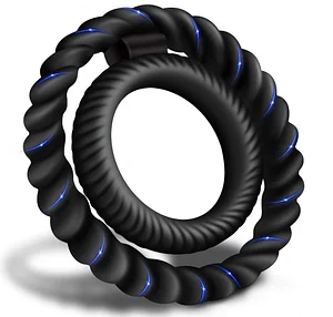 Silicone Dual Penis Ring, Premium Stretchy Longer Harder Stronger Erection Cock Ring Better Sex Erection Enhancing and Orgasm