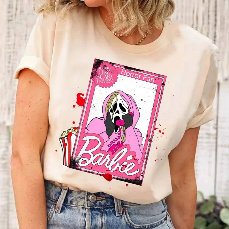 Horror Barbie Ghost Face T-shirt