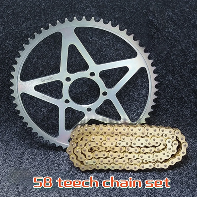 Suitable for SUR-RON LIGHT BEE X Special Tooth Plate 58 Tooth Large Sprocket Wheel + Matching Oil Seal Chain Set  SURRON Kits