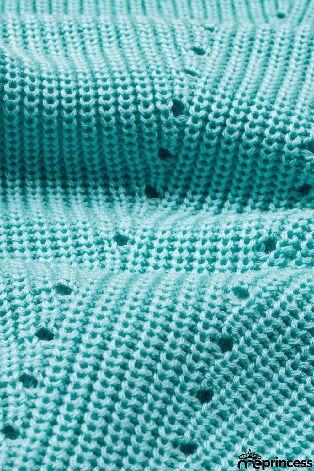 Summer Sky Blue Keyhole Knit Tank Top