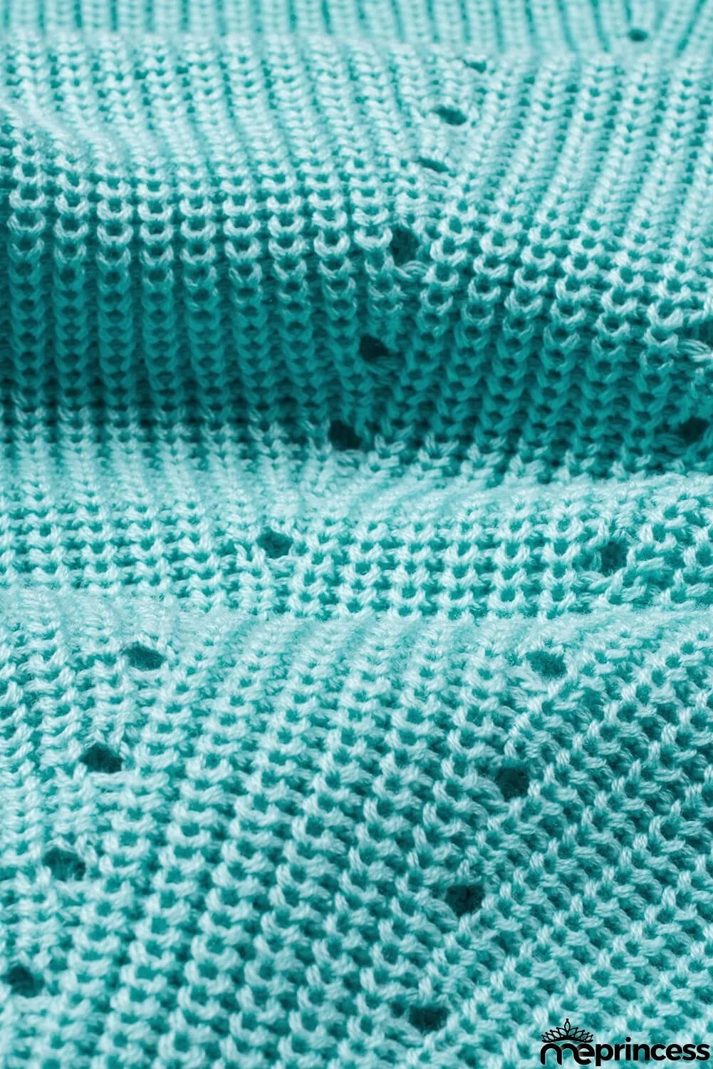 Summer Sky Blue Keyhole Knit Tank Top