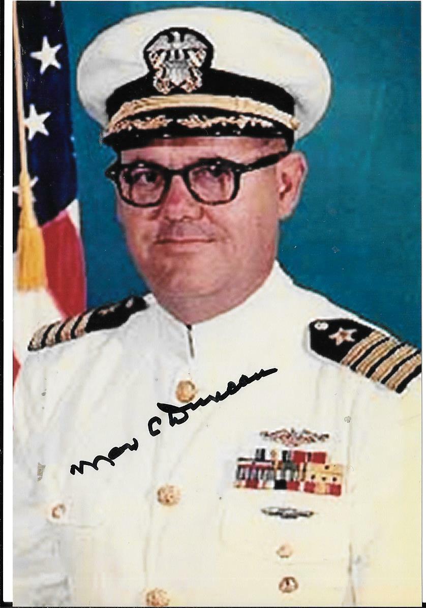 MAX DUNCAN USS BARB TORPEDO & GUNNERY OFFICER SUBMARINE VETERAN SIGNED Photo Poster painting