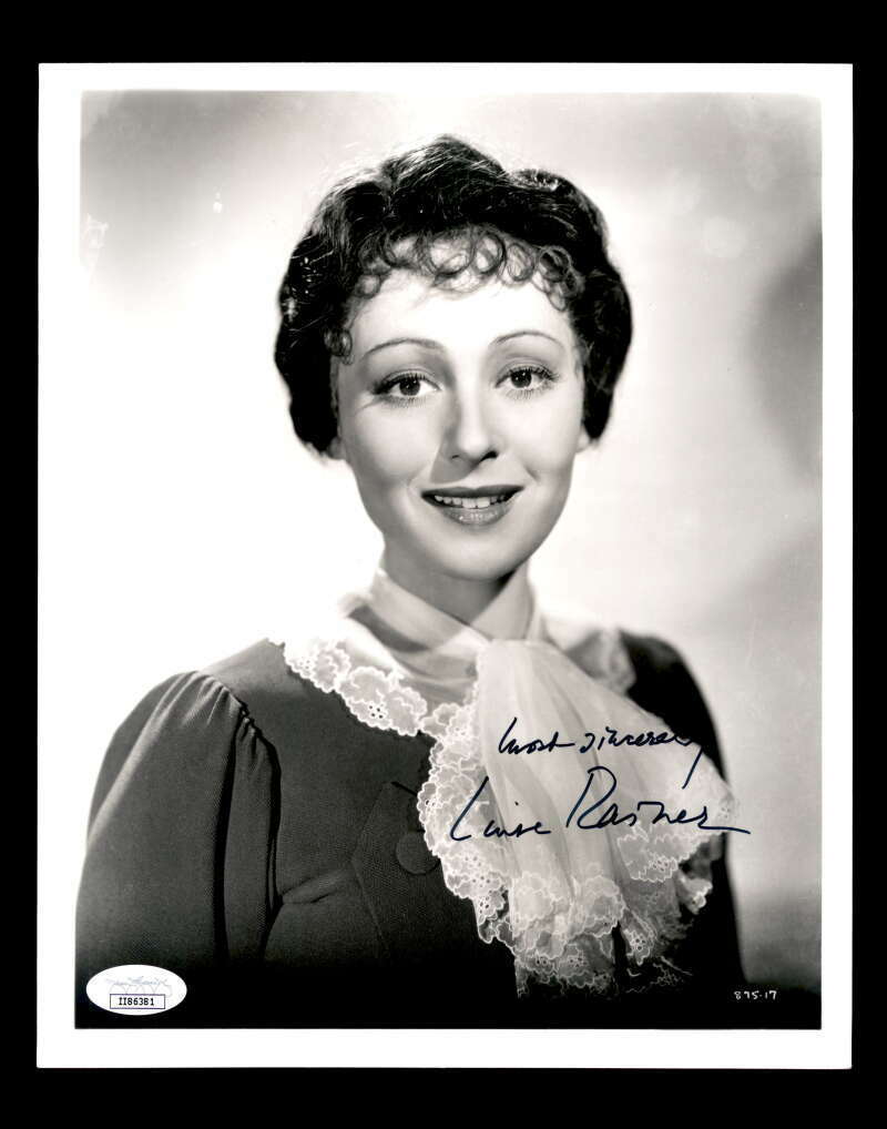 Louise Rainer JSA Coa Signed 8x10 Photo Poster painting Certified Autograph