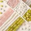 Natural Crystal Stone Flat Round Beads DIY Accessories