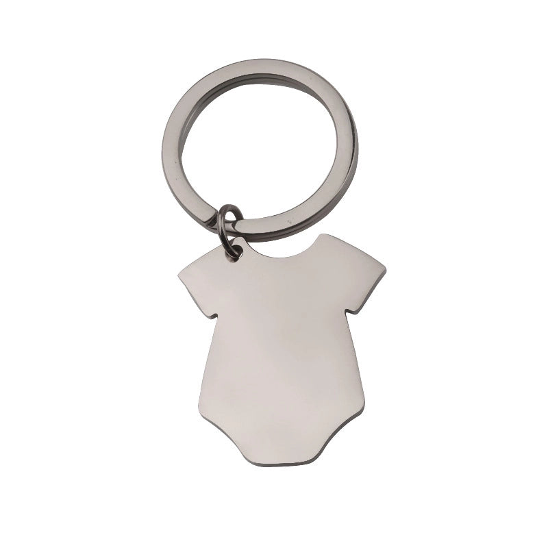 Minimalist Solid Color Stainless Steel None Unisex Bag Pendant Keychain