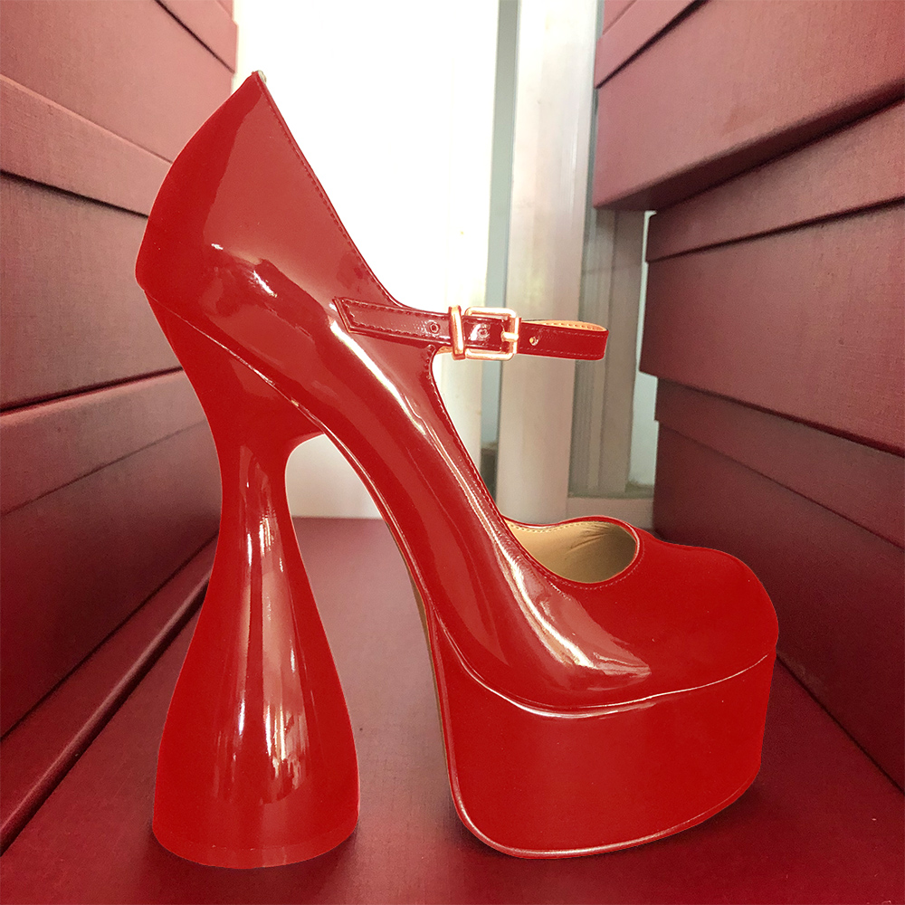160mm Round Toe High Platform Pumps-vocosishoes
