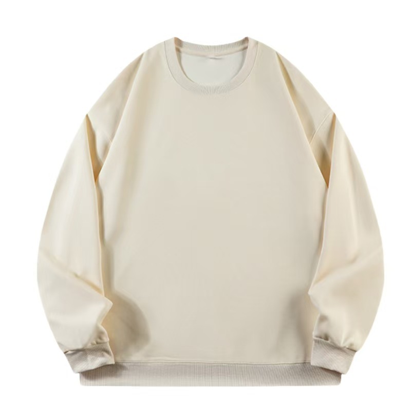 2026 American-style Autumn/Winter Solid Color Casual Everyday Couples Crewneck Pullover Long Sleeve Sweatshirt